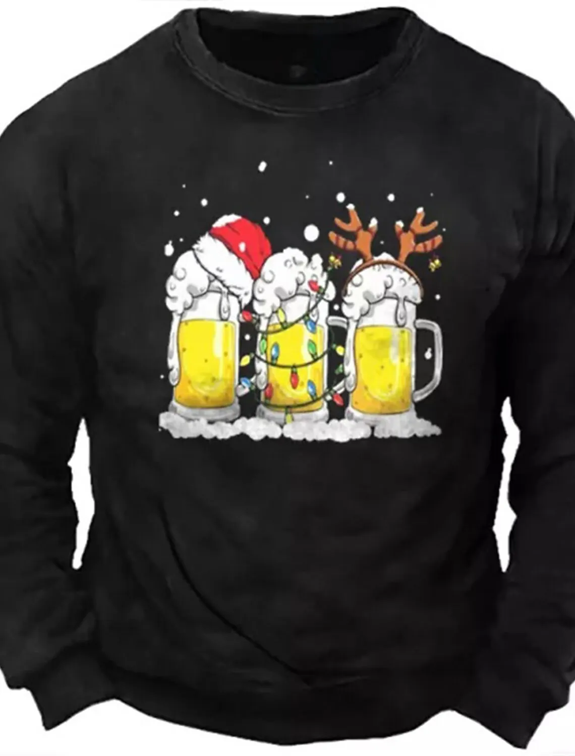 

Enjoy Beer Hoodie Cartoon Cartoon Animation Graphics Men's Hoodie Female Gender-Neutral 3D Printing Lucky Christmas Oversized