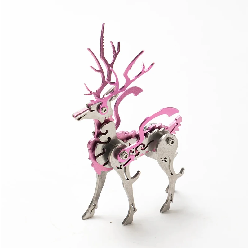 Фото Металлическая 3D-головоломка MOKR Little Deer для детей, подарок и игрушка, развивающая головоломка для взрослых, обучающая модель-конструктор DIY №5