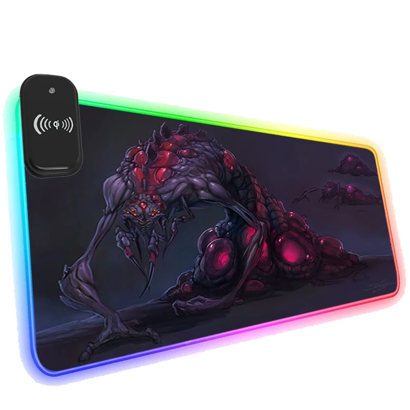 

Коврик для мыши игровой с RGB-подсветкой, нескользящий, с подсветкой