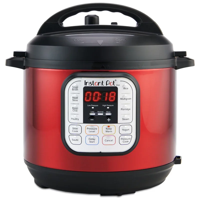 

Quart Multi-Cooker, Red Stainless Steel