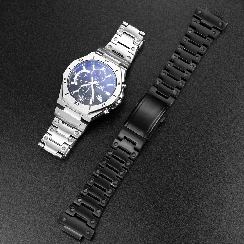Hot Sale Solid Stainless Steel Metal Watch Band For Edifice Series GST-B400 EFB-680 CL-7A ECB-10D Watch Strap Bracelet 14mm