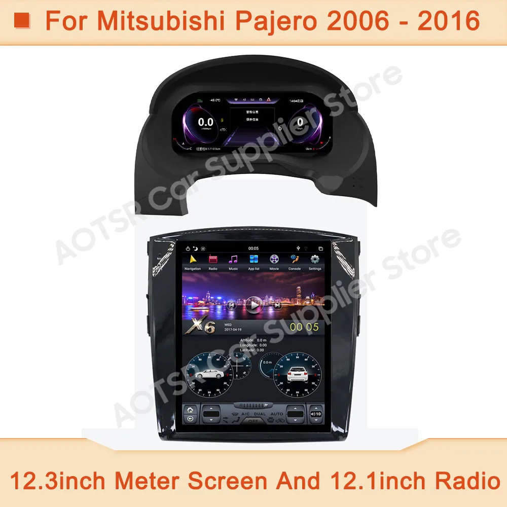 Для Mitsubishi Pajero 2006 - 2016 Android автомобильный мультимедийный стереоплеер приборная