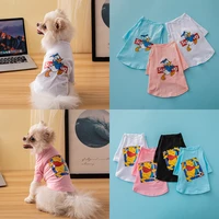 2022 summer hot dog clothes disney cute printed pet clothes pure cotton small and medium dog coats dog costume schnauzer