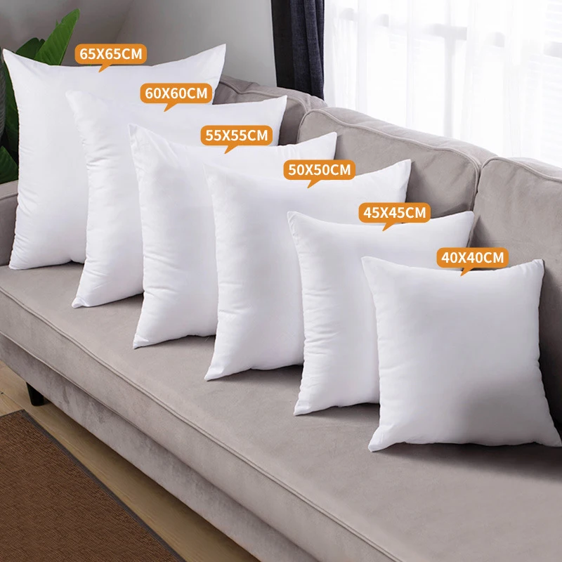 

Cushion Core 60x60/50x50/45x45/55x55/35x35/40x40/65x65/70x70/30x50/40x60/70x50 Pillow Head Waist Pillow Inner PP Cotton Filling