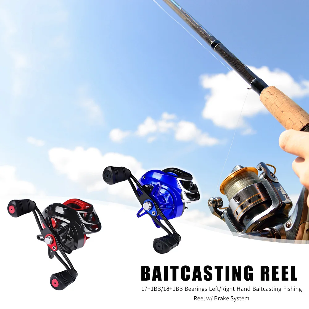 

17+1BB/18+1BB Bearings Left/Right Hand Ratio Brake System Baitcasting Fishing Reel w/ Brake System Lure Carp Fishing Tackle