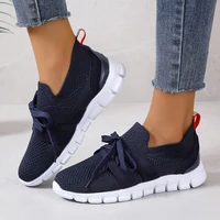 slip on sneakers women ultralight tennis ladies summer knit mesh trainers lace up sport shoes casual gym footwear