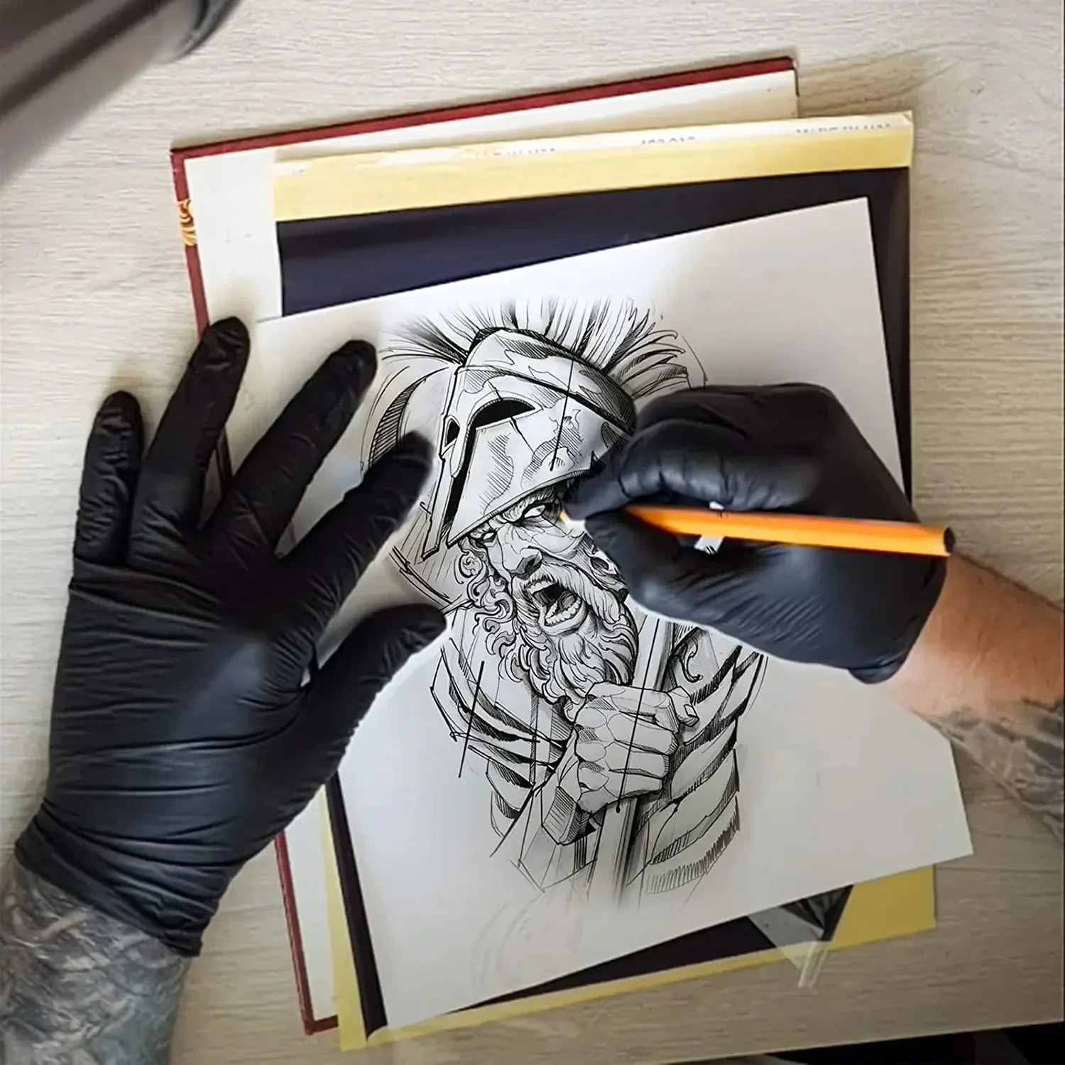 Бумага для переноса татуировок 100 листов термотрафаретная бумага формата А4