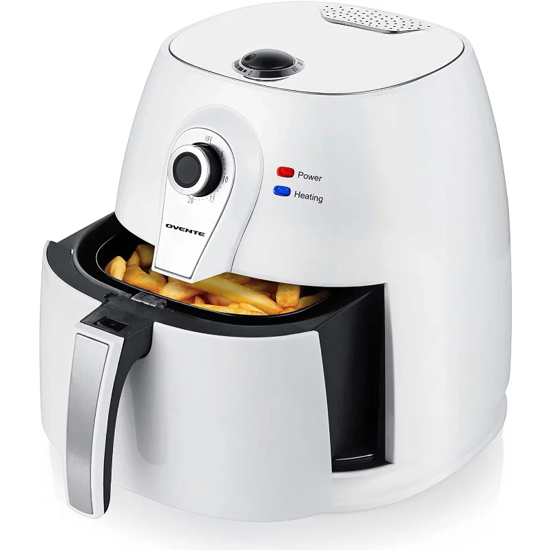 

OVENTE Compact Air Fryer, 3.2 Quart Electric Hot Cooker with 1400W Power, Adjustable Temperature, Auto Shutoff