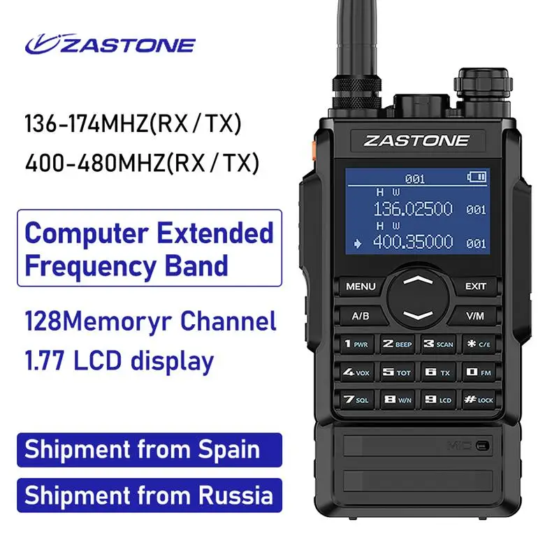 

Портативная рация zastone M7, УКВ, УВЧ, 5 Вт, 2600 мАч