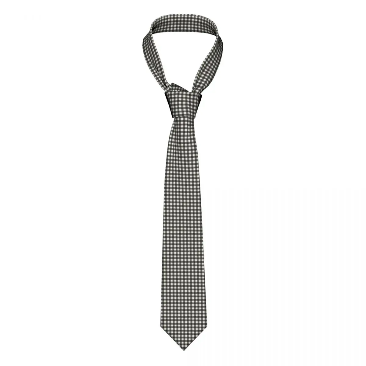 

Classic Checkerboard Plaid Tie Black Checker Blouse Design Neck Ties Business 8CM Gift For Men Cravat