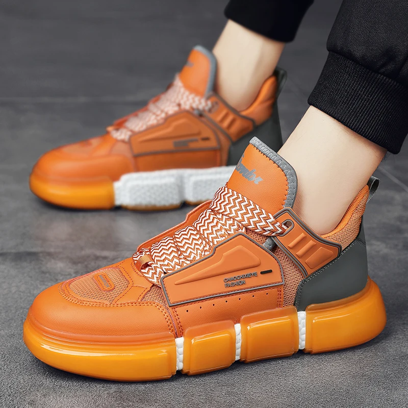 Brand Men Skateboarding Shoes Flat Man Sneakers Zapatos Hombre Autumn Male Sport Shoes Rubber Mens Luxury Shoes High Top Boots