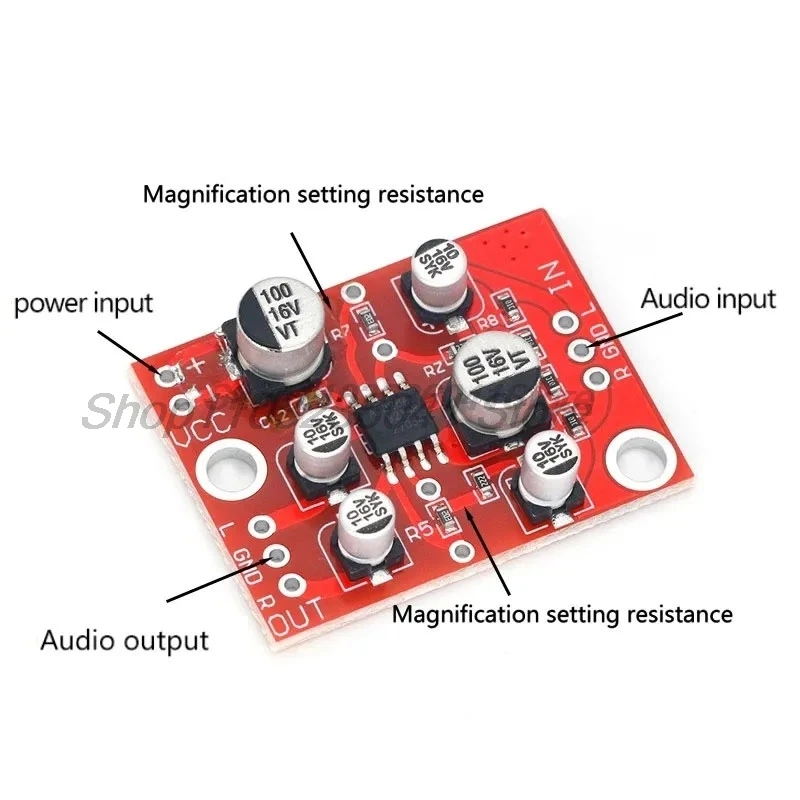 AD828 Stereo Preamp Power Amplifier Board