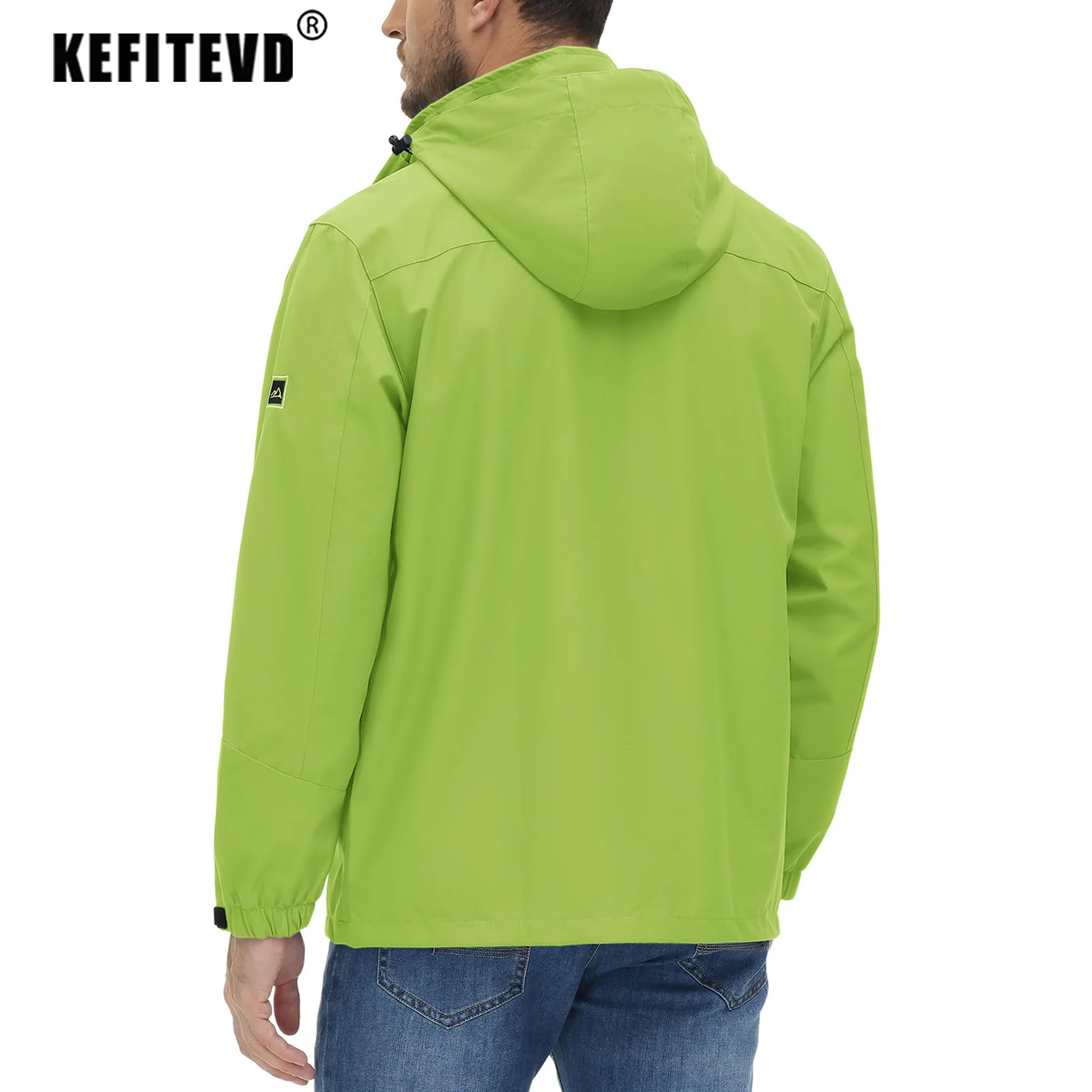 KEFITEVD Мужские Дышащие Водонепроницаемые Куртки Весна Осень Сетчатая Подкладка