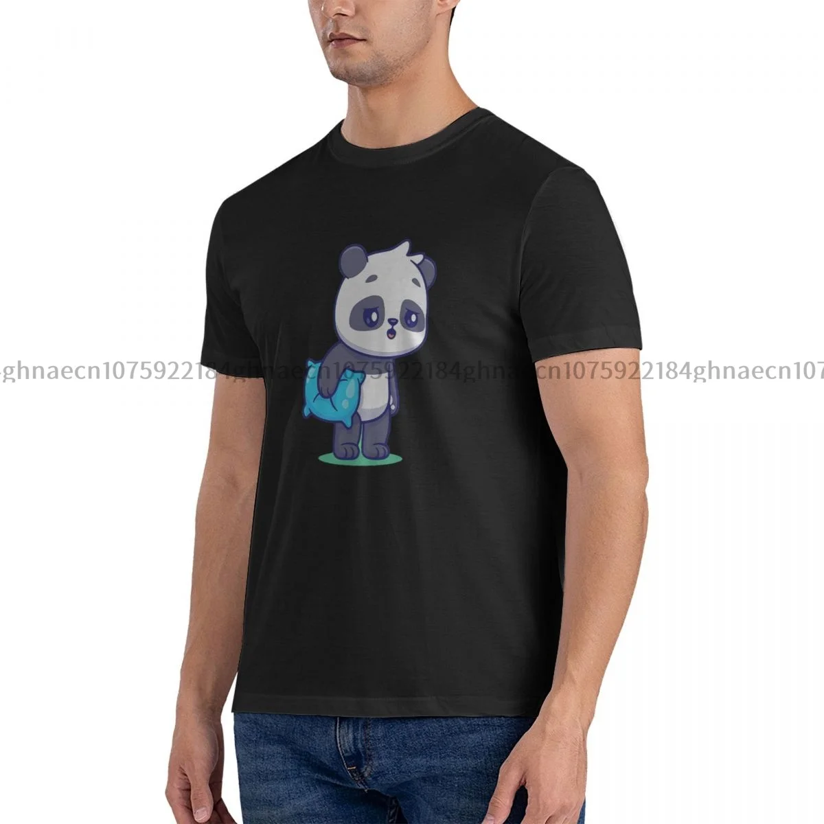

Летняя футболка с коротким рукавом и принтом милой панды, лидер продаж
