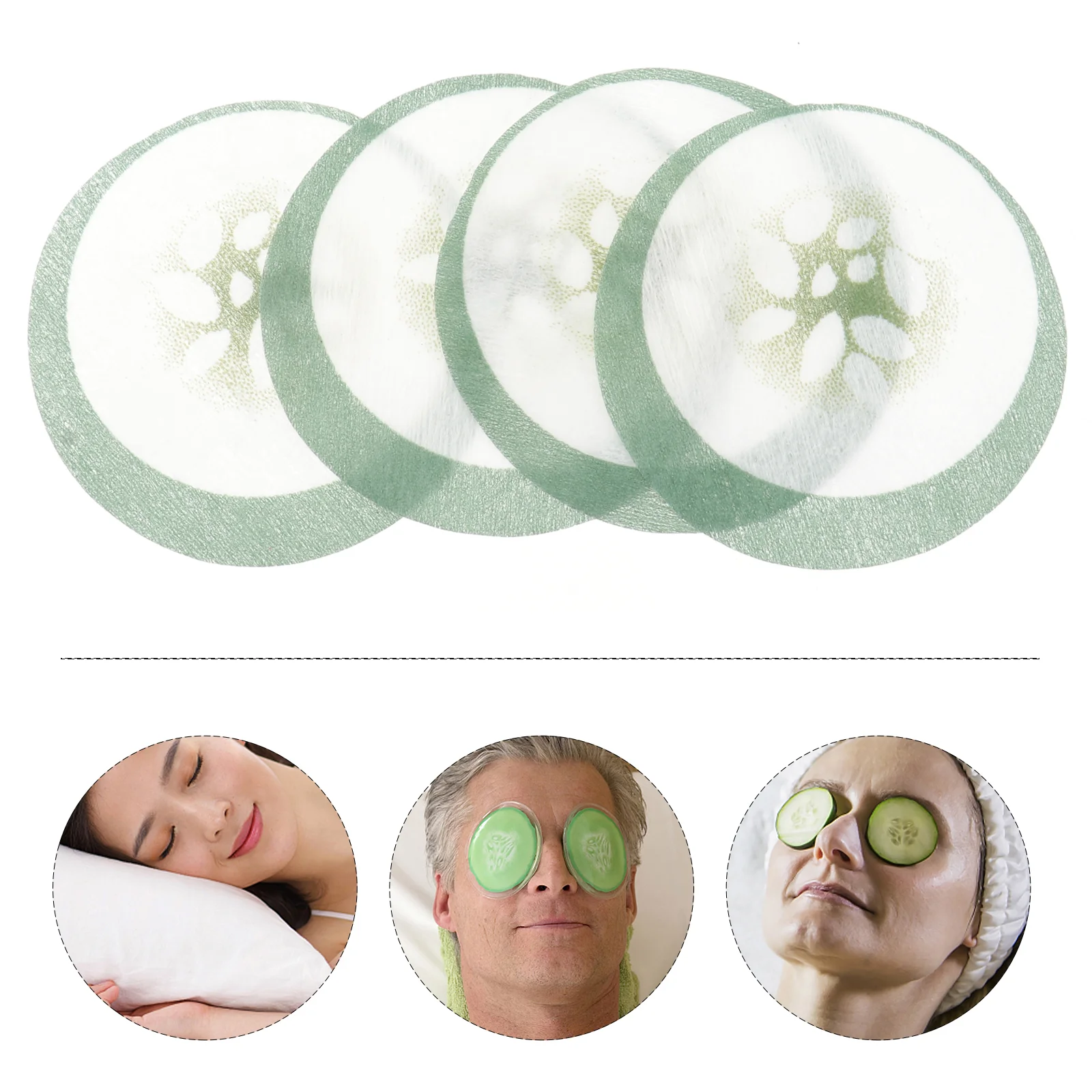 

Eye Padscooling Patchescare Skinfiberdark Circles Puffy Eyes Pad Eyelid Cleansing Bags Wrinkles Eyeshadow Cucumber