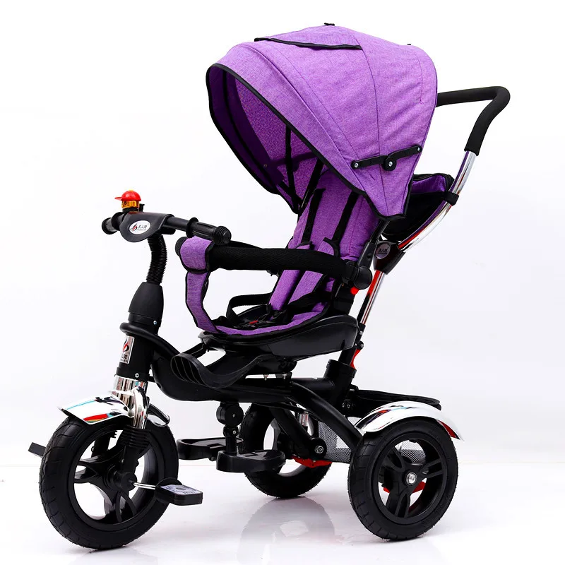 

Baby Tricycle Folding Bicycle Three Wheel Baby Bike Stroller Swivel Seat Baby Carriage Pushchair Buggy Pram for Kids Trolley