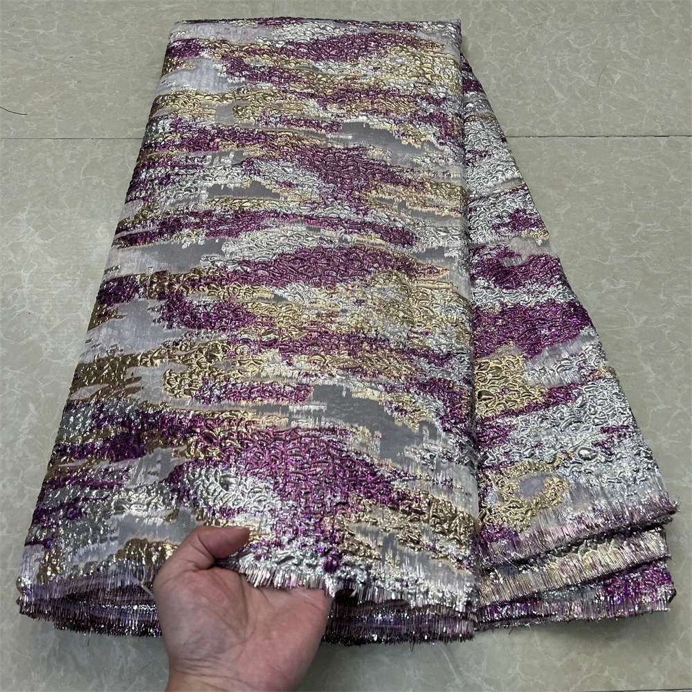 Африканская жаккардовая кружевная ткань вышивка 2024 вечерние платья тюль ткани