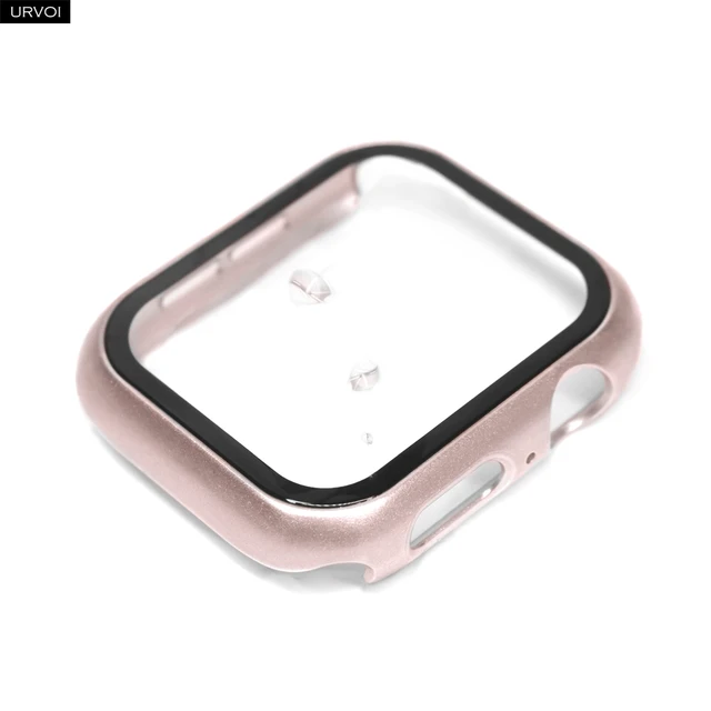 URVOI Full cover for Apple Watch ultra 2 series 9 8 7 6 54 Plastic bumper hard frame case with glass for iWatch screen protector