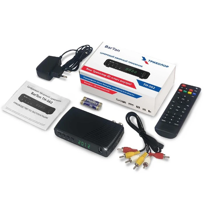 Приставка для цифрового ТВ BarTon TA-562 FullHD DVB-T2 HDMI USB чёрная 7528304