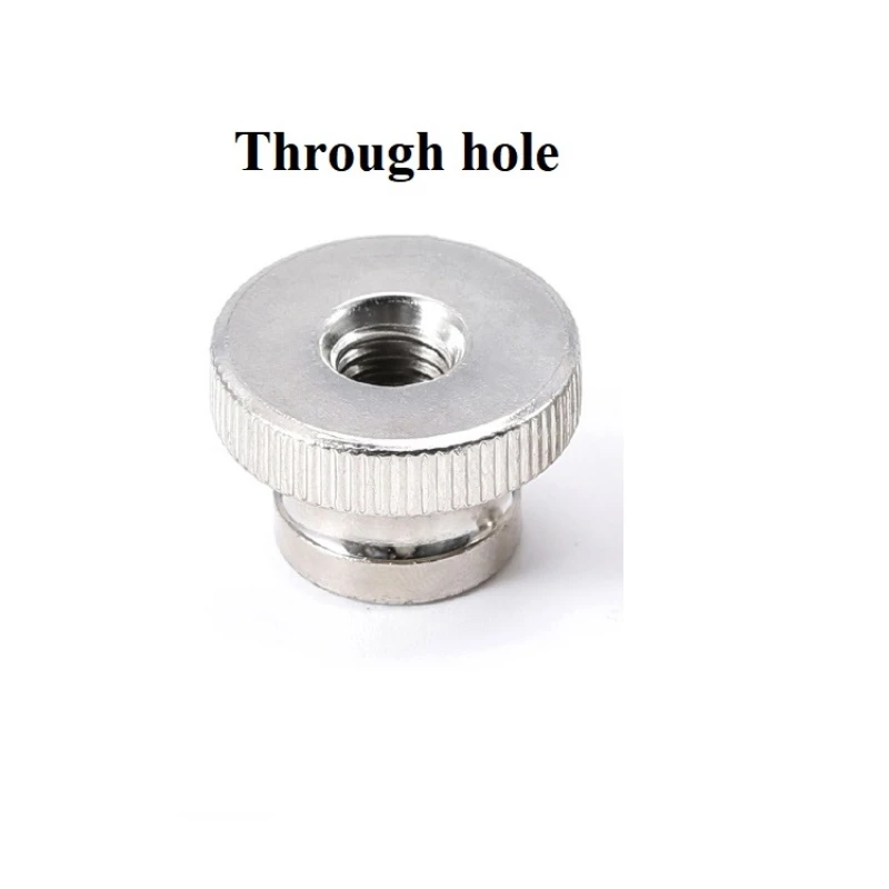 

304 нержавеющая сталь ручная витая гайка с Высокой Головкой накатанная гайка M3M4M5M6M8M10 M12 сквозное отверстие для слепых отверстий рекламные декоративные ногти