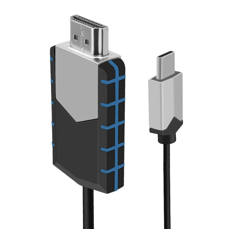 

Кабель с разъемом Type-C на HDMI, 4K Full HD, мгновенная проекция, подключение сотового телефона к телевизору/GPS-навигатору, ТВ-приставке
