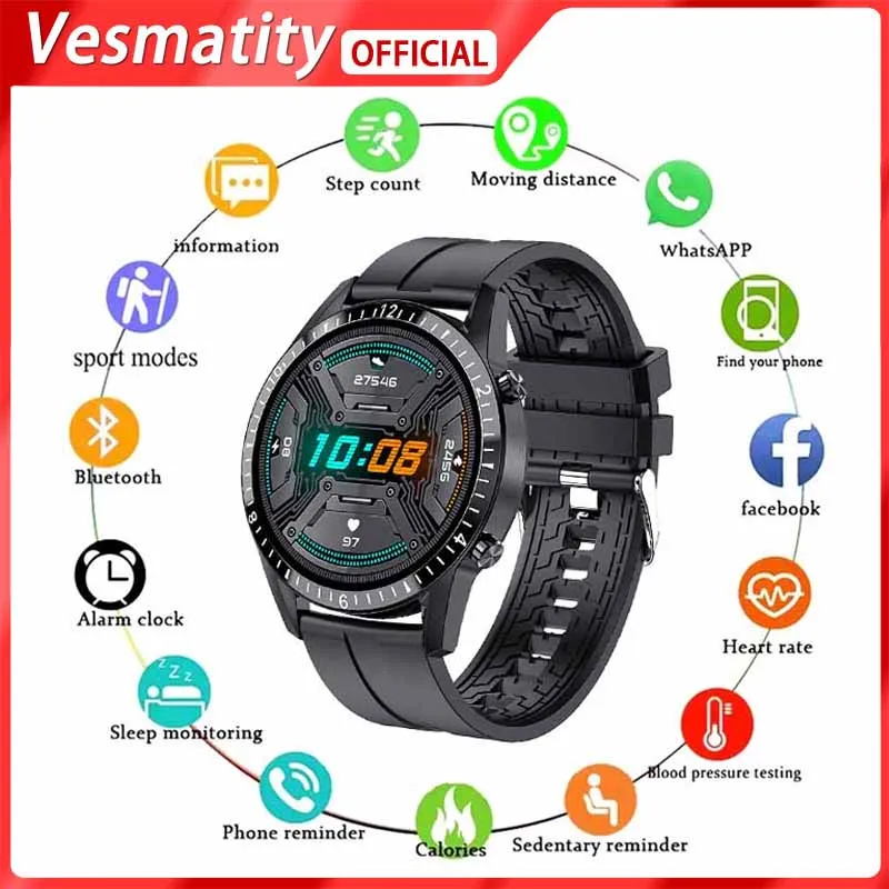 

Смарт-часы Vesmatity I9 с пульсометром, оксиметром, Bluetooth