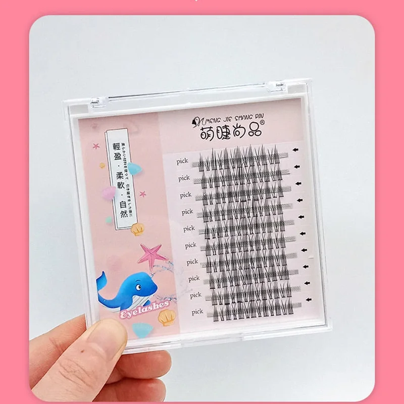 Новые Накладные ресницы рыбий хвост натуральные с толстой завивкой требуют клея