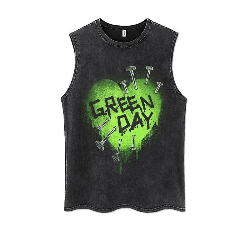 

Мужская и женская футболка без рукавов, с шипами