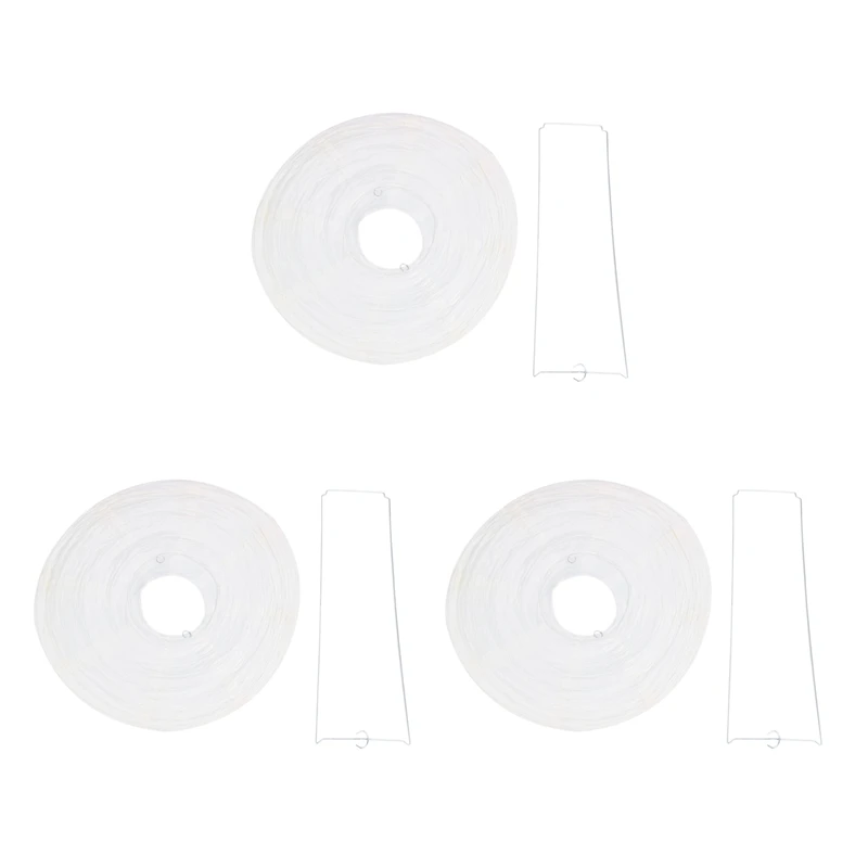 

3 X Chinese Japanese Paper Lantern Lampshade For Party Wedding, 40Cm(16 Inch ) Creamy-White CNIM Hot