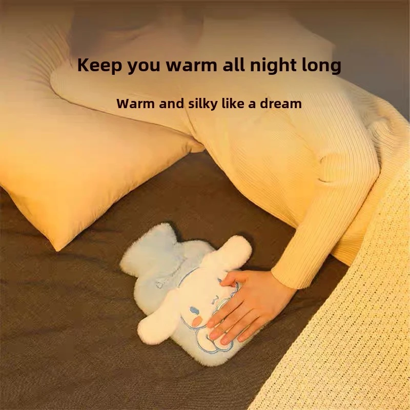 Sanrio бутылка для горячей воды Cinnamoroll мультфильм милая плюшевая грелка рук