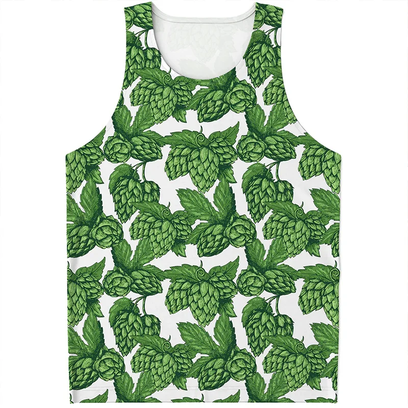 Майка мужская оверсайз в стиле пиво-хоп модная жилетка с 3d рисунком зеленых