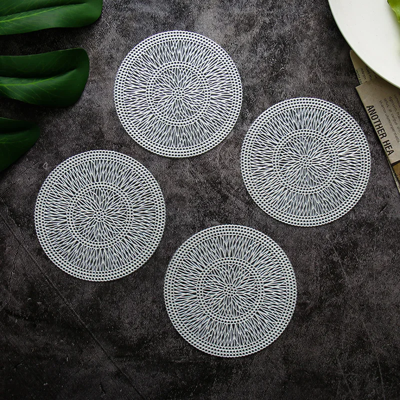 

6pcs Mug Coaster Placemat Kitchen Table Table Mat Coasters For Coffee Cups Drink Coaster Set Coasters For Glasses Drinks Mug PVC