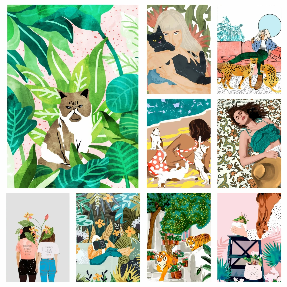 Набор Для Алмазной Живописи сделай Сам Круглая Дрель В Скандинавском Стиле С