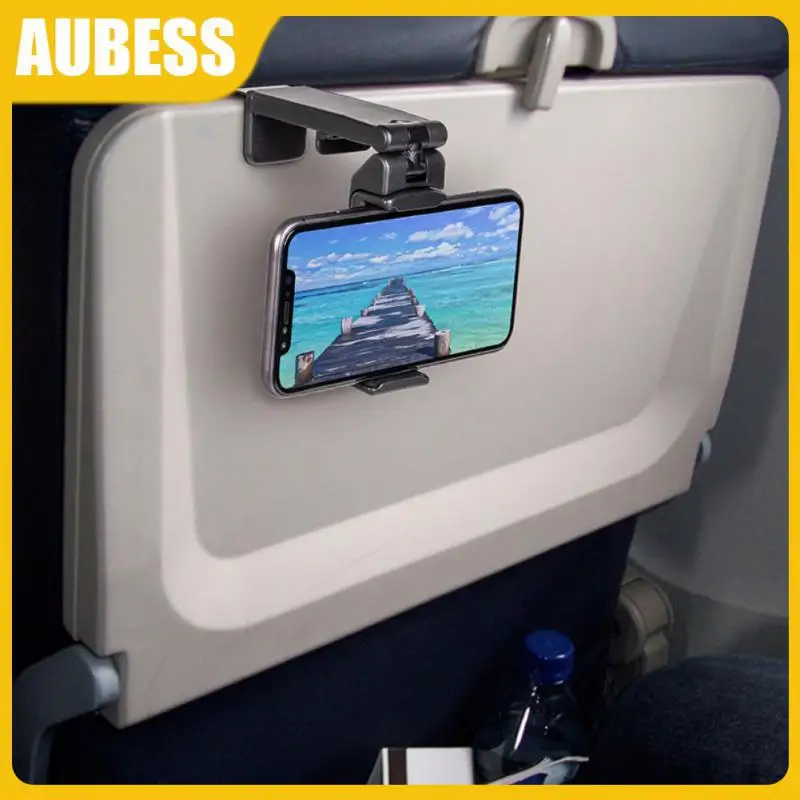 

Foldable Phone Holder Clip Portable Phone Support 360 Degree Rotating Mobile Phone Holder Creative Airplane Train Seat Mount