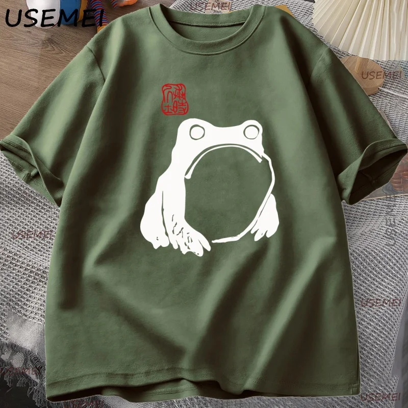 Фото Японская футболка с лягушкой Matsumoto Hoji Toad, мужская футболка с коротким рукавом Y2k, мужская одежда, повседневная футболка высокого качества №4