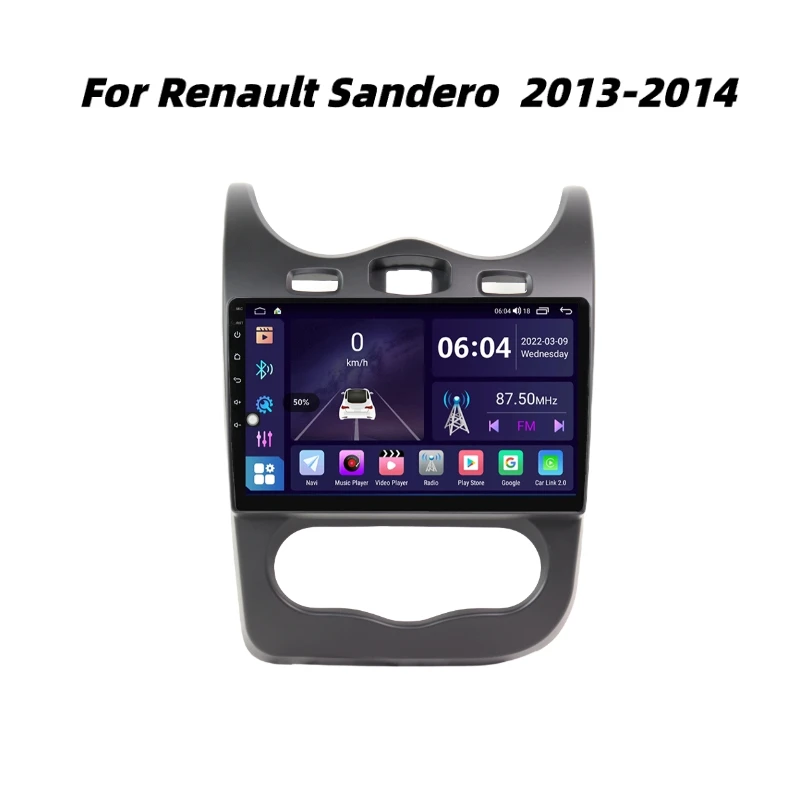 

2 Din Android Radio Wireless CarPlay For Renault Sandero 2013-2014 Multimedia Player Bluetooth Navigation GPS 4G Autoradio