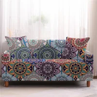 Indian Mandala Retro Sofa Cover Sofa Slipcovers for Women Gift Microfiber Stretch Non Slip Loveseat Couch All-Wrapped Home Decor