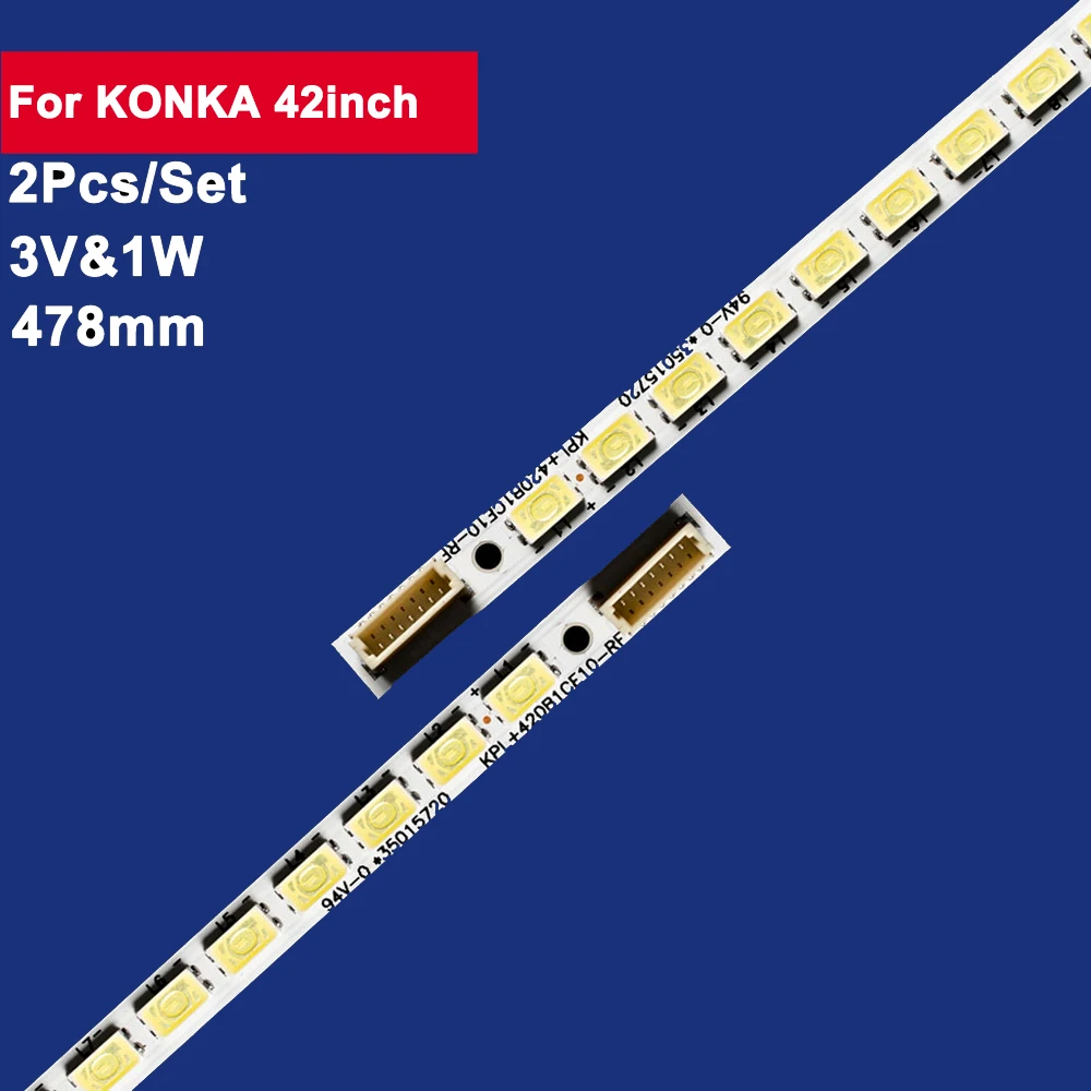 

2Pcs 478mm For KONKA 42inch LED Backlight TV Strip 66Leds LED42MS11DC LED42MS592DC OLED42IS95N LED42IS97N LED42C3200N LED42IS95N