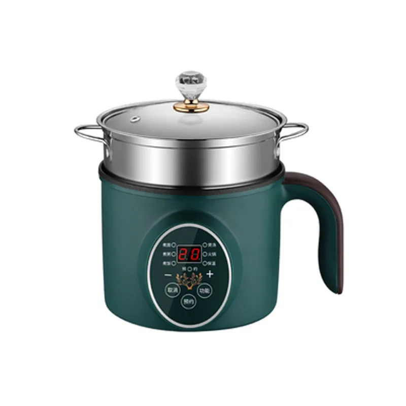

220V Mini 1.8L Electric Rice Cooker Non-Stick Multi Cooker Electric Frying Pot with Steamer Household Hot Pot Student Rice Box