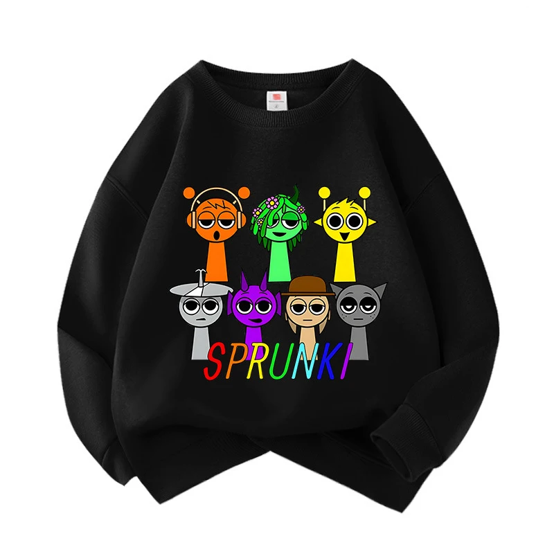 Sprunki пуловер с принтом игры в стиле аниме Rhythm Box Incredibox свободные толстовки