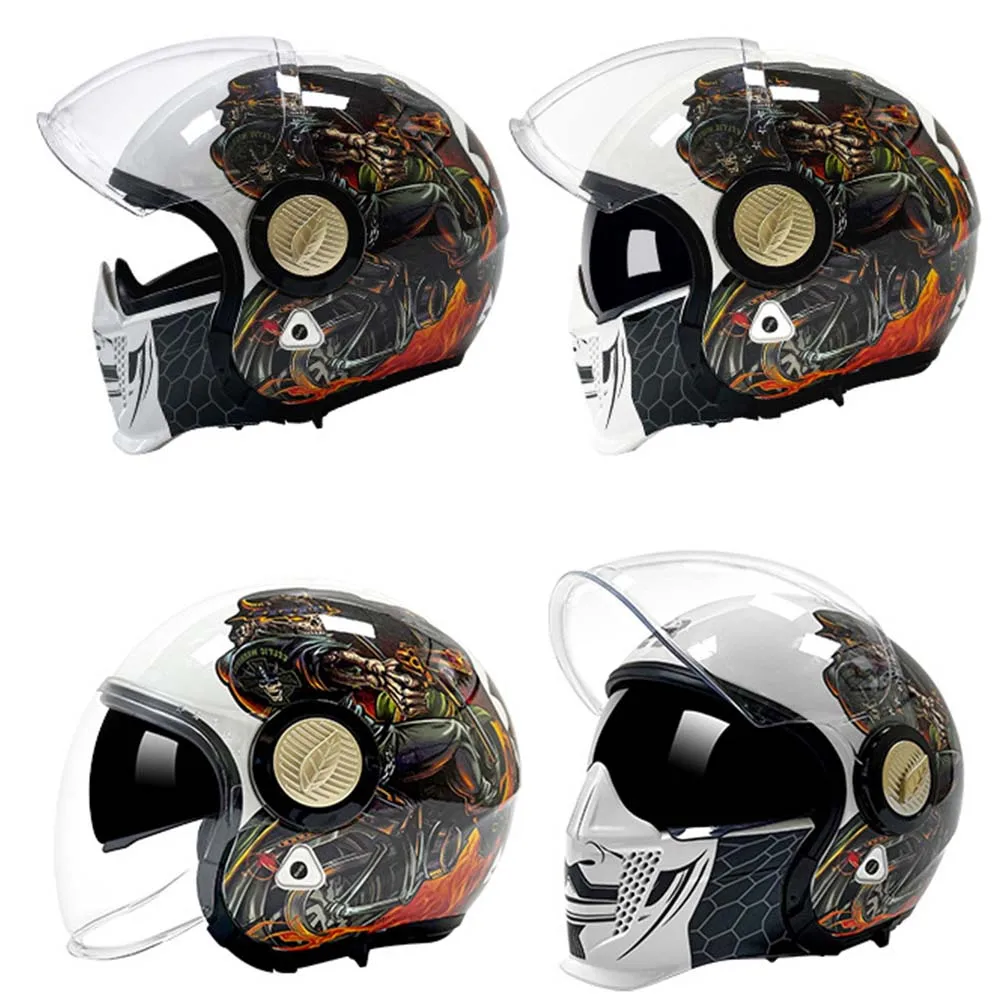 Motorcycle Helmet Multifunction Personality Safety Open Full Face Half Cascos Para Moto Motorbike Scooter Helmet for Men Women enlarge