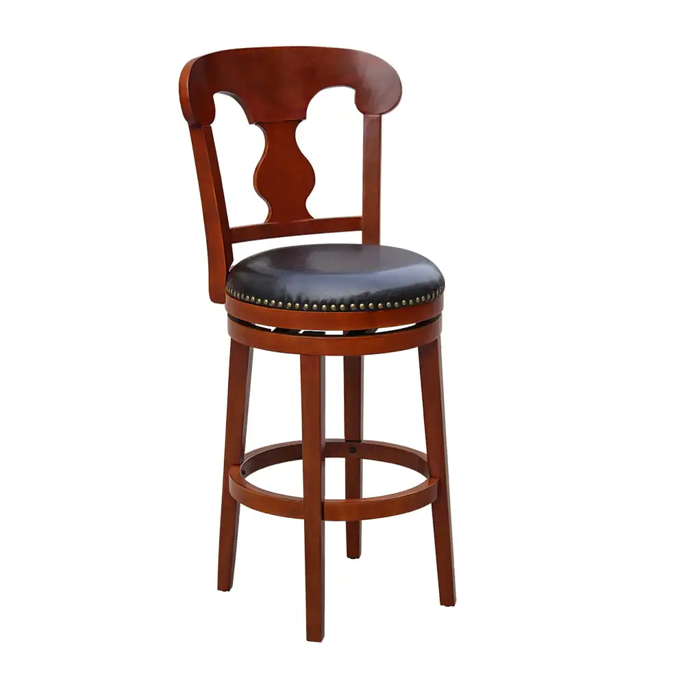 

Барный стул Abble с обивкой из искусственной кожи, 30 дюймов, поворотный, орех и темно-коричневый цвет (набор из 1)