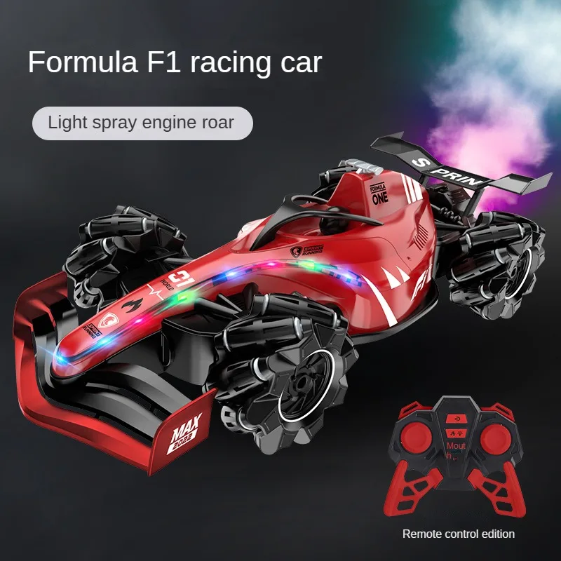 

1: 18 4WD F1 Racing Drift Special Effect Remote Control Car Toy Spray Lighting Sound Effect Strong Power Foot RC Racing Boy Toy