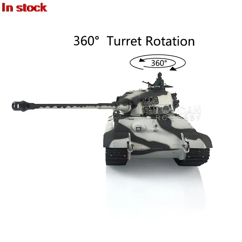 Фото HENG LONG 2.4G 1/16 7.0 Пластиковый немецкий танк King Tiger RTR RC 3888A 360 °   Вращающийся курительный блок, BB-пеллет, игрушка №2