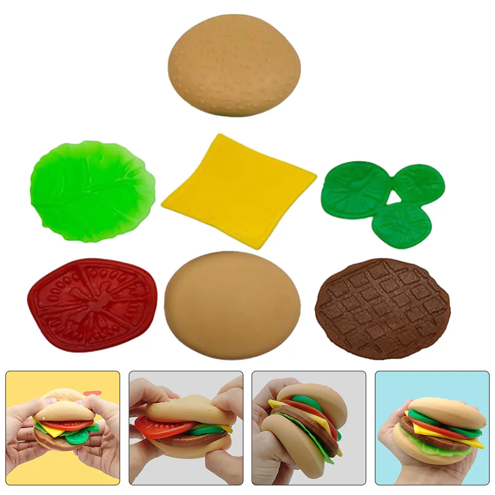 

Burgers Photography Props Artificial Desktop Ornaments Fake Decors Tpr Stretchy Simulation Child Food Models Hamburger