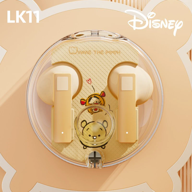

100% оригинальные наушники Disney Bluetooth 5,3, модные детские наушники-вкладыши с Микки Маусом, подарок для девушки на день рождения