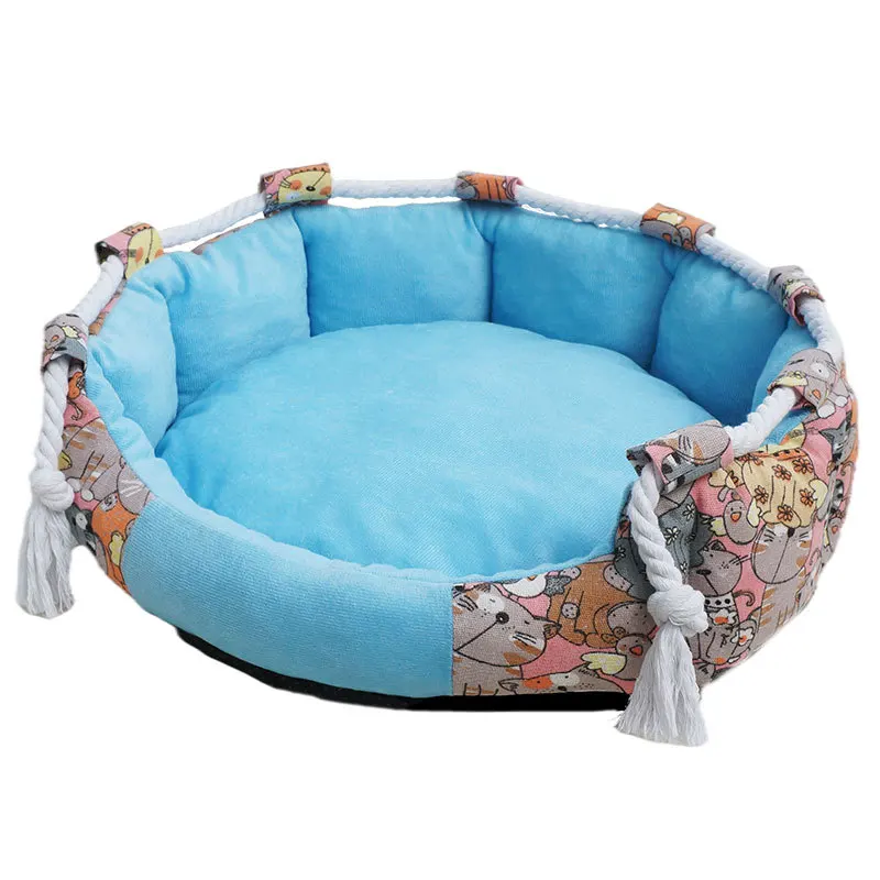 

Съемная моющаяся кровать для собаки четыре сезона, плюшевый собачья будка, маленькая большая собачка, диван-кровать, домик для кошки, коврик...