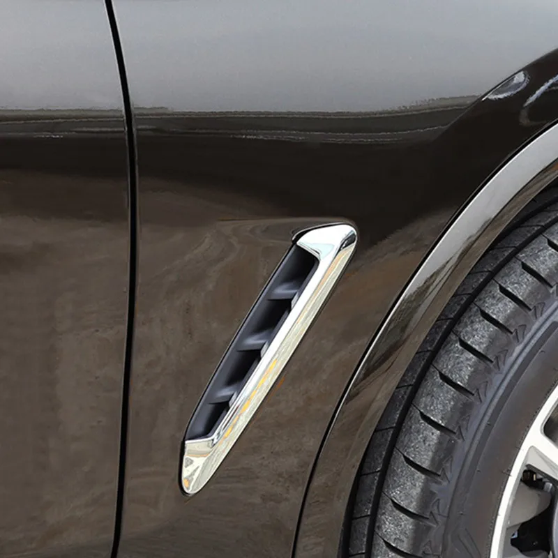

Car Styling Both Side Air Outlet Leaf Fender Cover Trim Strips 2pcs For BMW X3 G01 G08 2018 ABS Auto Exterior Modified Decals