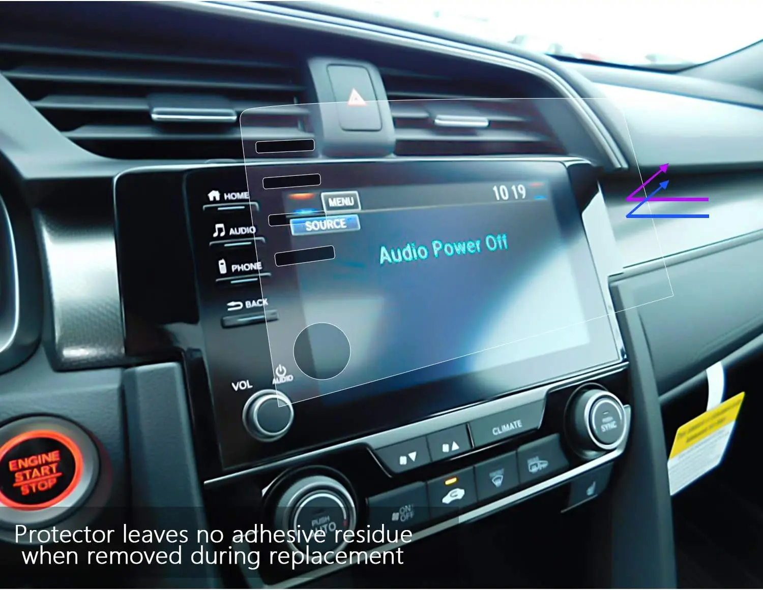 Защитная пленка для экрана 2019 2020 Civic LX EX Touring Si