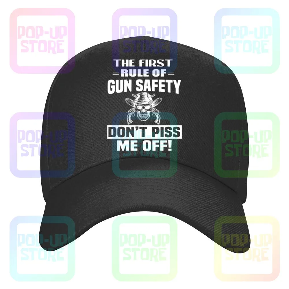 Бейсболка с черепом, первое правила безопасности пистолета